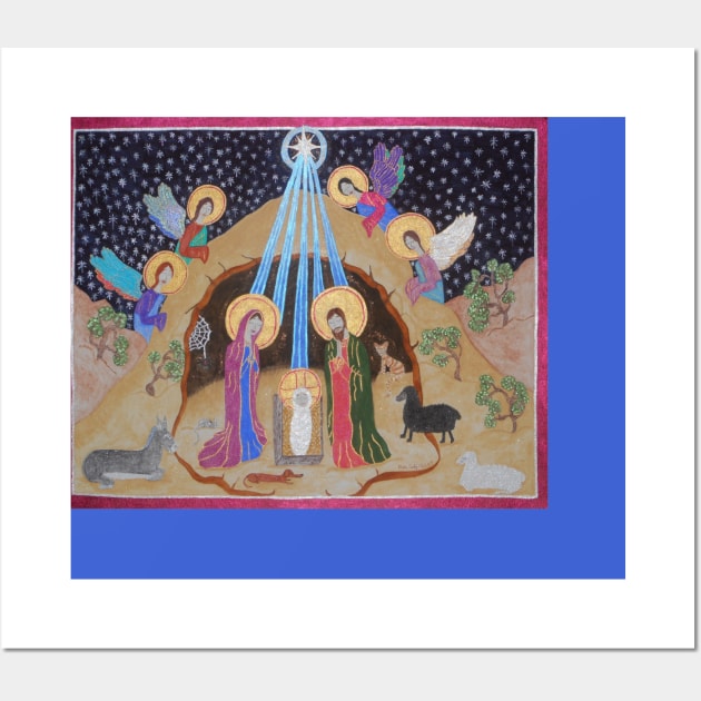 Silent Night Nativity Wall Art by DebiCady